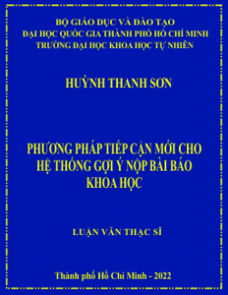 Phương pháp tiếp cận mới cho hệ thống gợi ý nộp bài báo khoa học