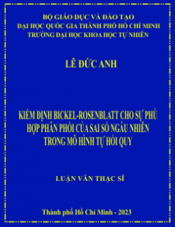 Kiểm định Bickel-Rosenblatt cho sự phù hợp phân phối của sai số ngẫu nhiên trong mô hình tự hồi quy 