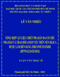 Tổng hợp vật liệu chiết pha rắn đa cơ chế: pha đảo và trao đổi anion yếu trên nền silica được làm bền bằngzirconium oxide (RP/WAX/ZrO2/SiO2)