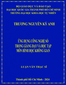 Ứng dụng công nghệ số trong giảng dạy và học tập môn hình học không gian