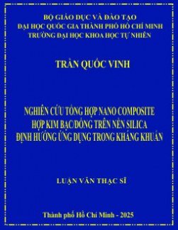 Nghiên cứu tổng hợp nano composite hợp kim bạc/đồng trên nền silica định hướng ứng dụng trong kháng khuẩn