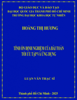 Tính ổn định nghiệm của bài toán tối ưu tập và ứng dụng