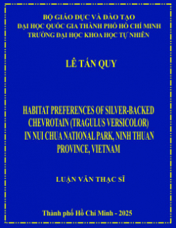 Habitat preferences of Silver-backed Chevrotain (Tragulus versicolor) in Nui Chua National Park, Ninh Thuan Province, Vietnam