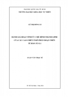 Đánh giá hoạt tính ức chế hình thành lipid của các cao chiết Ô rô phân đoạn trên tế bào 3T3-L1