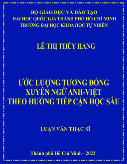 Ước lượng tương đồng xuyên ngữ Anh-Việt theo hướng tiếp cận học sâu