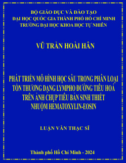 Phát triển mô hình học sâu trong phân loại tổn thương dạng lympho đường tiêu hoá trên ảnh chụp tiêu bản sinh thiết nhuộm Hematoxylin-Eosin