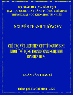 Chế tạo vật liệu điện cực từ nguồn sinh khối ứng dụng trong công nghệ khử ion điện dung (CDI)