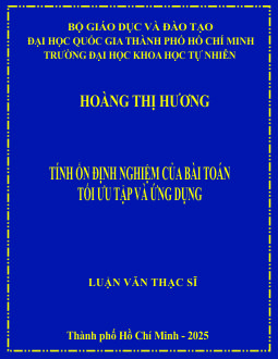 Tính ổn định nghiệm của bài toán tối ưu tập và ứng dụng